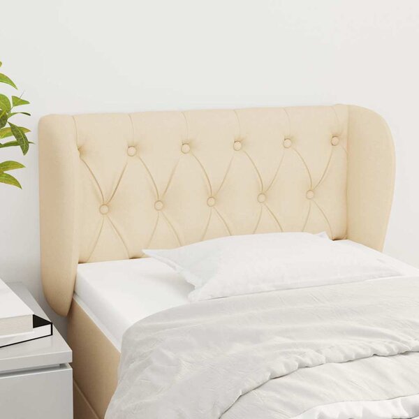 Čelo postele typu ušák krémové 83x23x78/88 cm textil 3117459