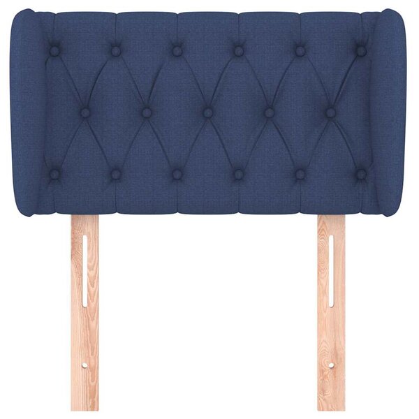 Čelo postele typu ušák modré 83x23x78/88 cm textil 3117460