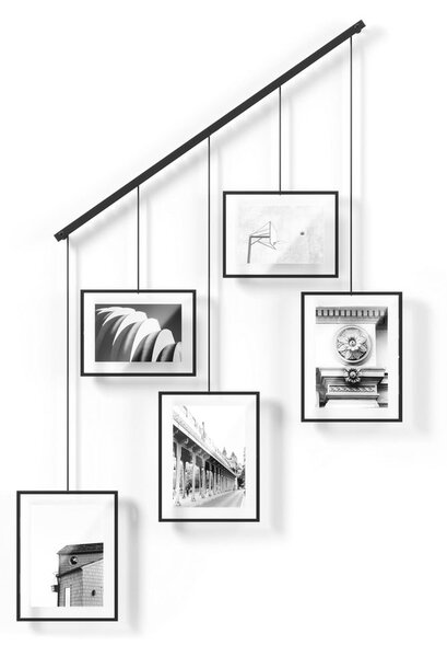 Černé kovové rámečky na zeď v sadě 5 ks 66x69 cm Exhibit – Umbra