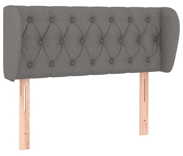 Čelo postele typu ušák tmavě šedé 103x23x78/88 cm textil 3117471