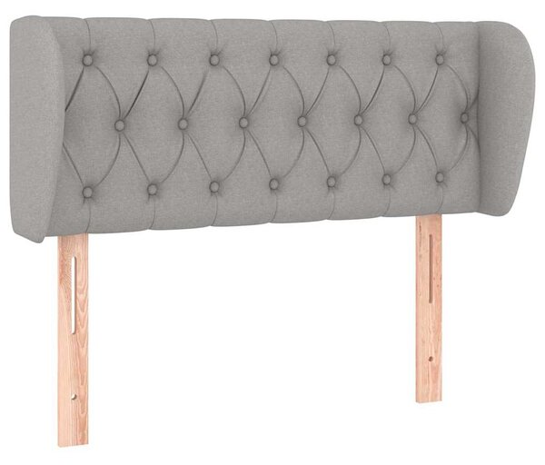 Čelo postele typu ušák světle šedé 93x23x78/88 cm textil 3117462