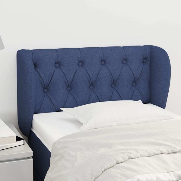 Čelo postele typu ušák modré 83x23x78/88 cm textil 3117460