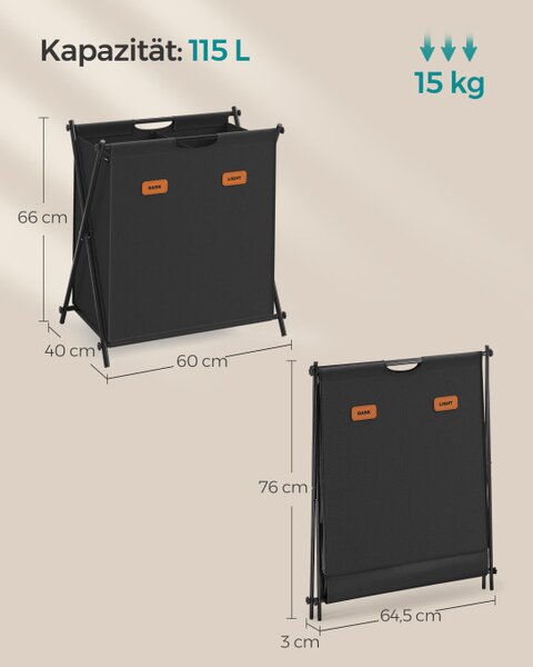 Prádelní koš 115L LCB120B01