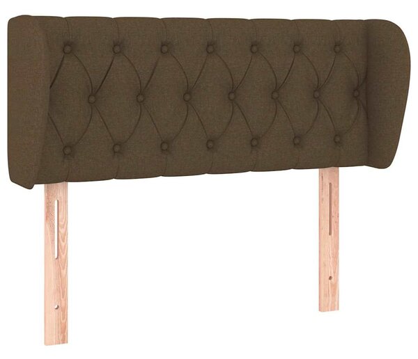 Čelo postele typu ušák tmavě hnědé 93x23x78/88 cm textil 3117465