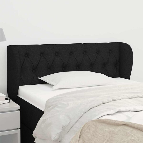 Čelo postele typu ušák černé 93x23x78/88 cm textil 3117464