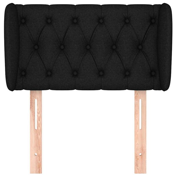 Čelo postele typu ušák černé 83x23x78/88 cm textil 3117456