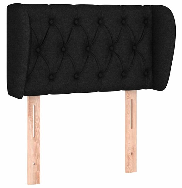 Čelo postele typu ušák černé 83x23x78/88 cm textil 3117456