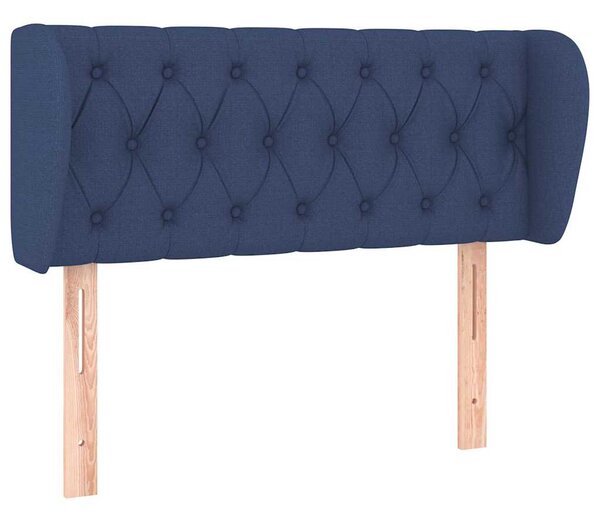 Čelo postele typu ušák modré 103x23x78/88 cm textil 3117476