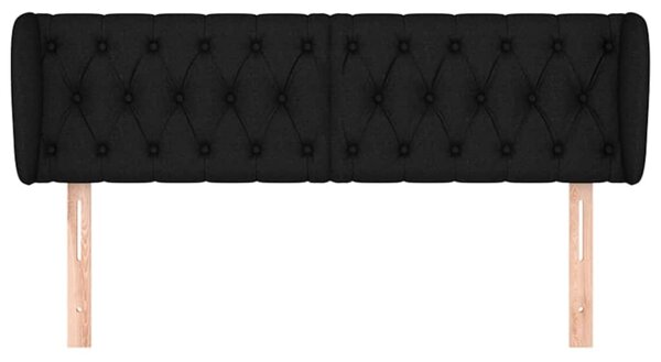 Čelo postele typu ušák černé 163x23x78/88 cm textil 3117488