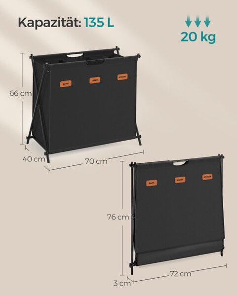 Prádelní koš 135L LCB130B01