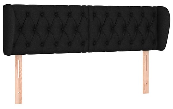 Čelo postele typu ušák černé 163x23x78/88 cm textil 3117488
