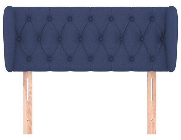 Čelo postele typu ušák modré 103x23x78/88 cm textil 3117476