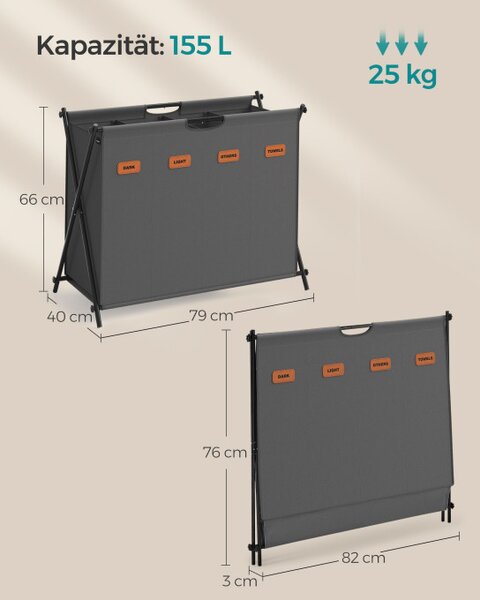 Prádelní koš 155L LCB140G01