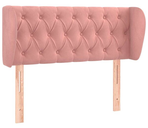Čelo postele typu ušák růžová 103x23x78/88 cm samet 3117527