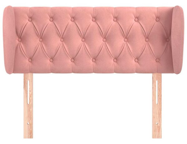 Čelo postele typu ušák růžová 103x23x78/88 cm samet 3117527