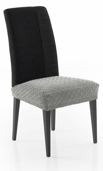 DekorTextil Potah multielastický na sedák židle Martin - světle šedý - komplet 2 ks
