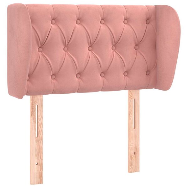 Čelo postele typu ušák růžová 83x23x78/88 cm samet 3117515
