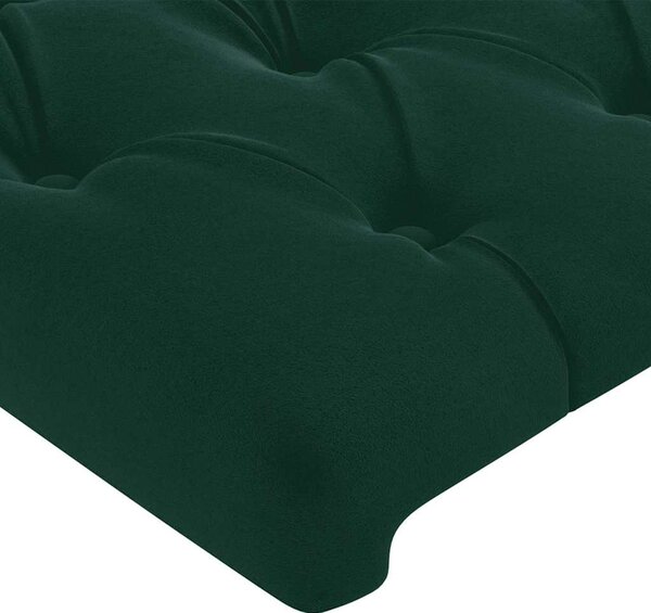 Čelo postele typu ušák tmavě zelené 93x23x78/88 cm samet 3117519