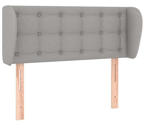 Čelo postele typu ušák světle šedé 83x23x78/88 cm textil 3117552