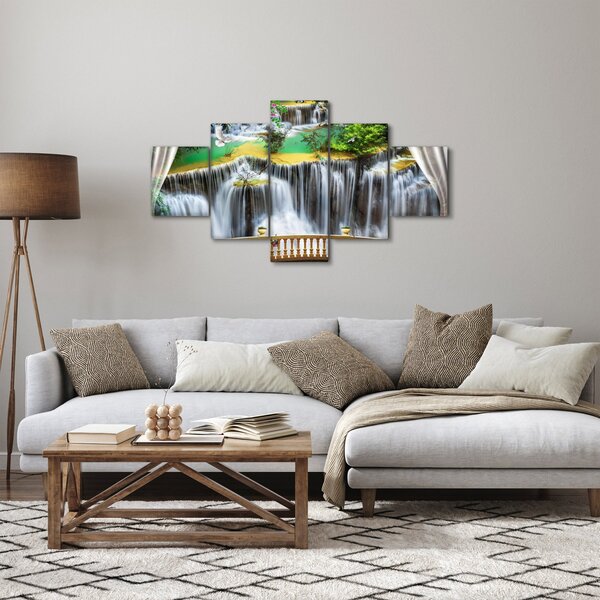 Obraz - Výhled na kouzelné vodopády (125x70 cm)