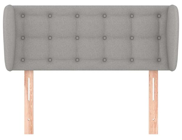 Čelo postele typu ušák světle šedé 83x23x78/88 cm textil 3117552