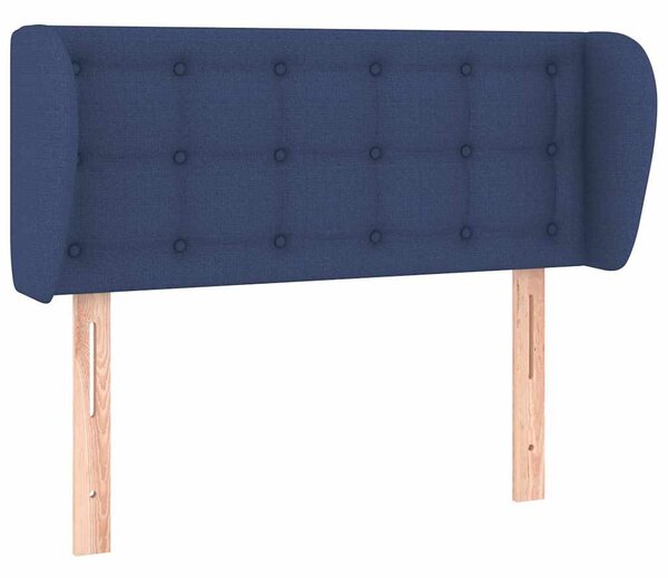 Čelo postele typu ušák modré 93x23x78/88 cm textil 3117566