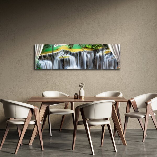 Obraz - Výhled na kouzelné vodopády (170x50 cm)