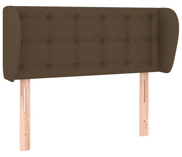 Čelo postele typu ušák tmavě hnědé 83x23x78/88 cm textil 3117555