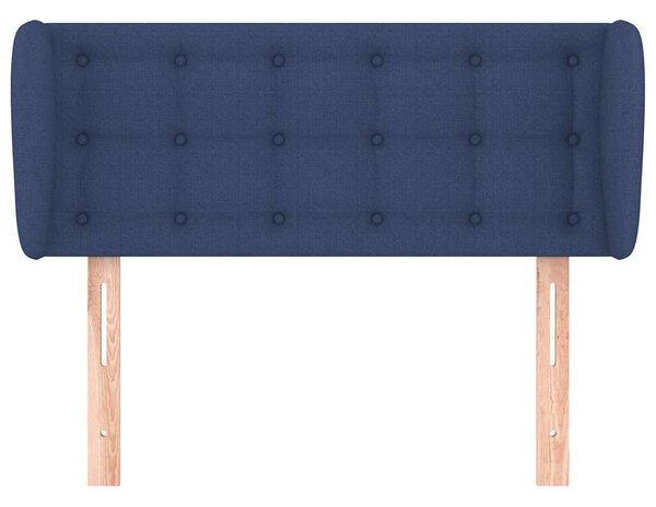 Čelo postele typu ušák modré 93x23x78/88 cm textil 3117566