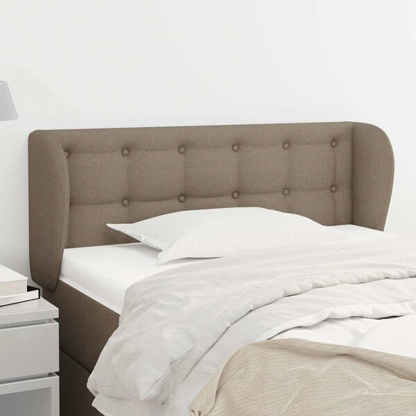 Čelo postele typu ušák taupe 93x23x78/88 cm textil 3117564