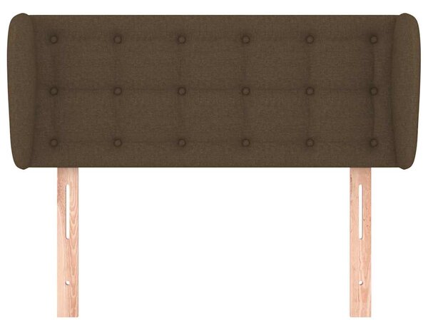 Čelo postele typu ušák tmavě hnědé 83x23x78/88 cm textil 3117555