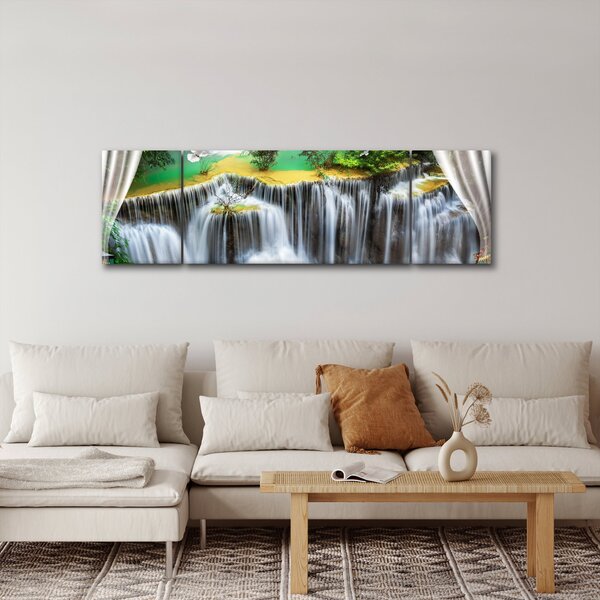 Obraz - Výhled na kouzelné vodopády (170x50 cm)