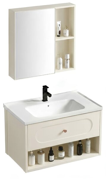 Sada koupelnového nábytku s umyvadlem River 60cm Creme