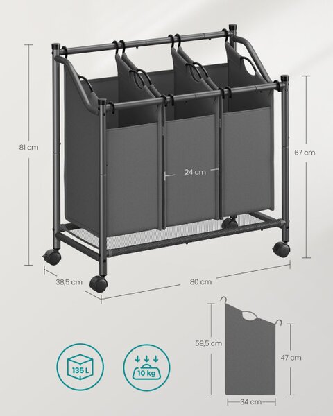 Prádelní koš 135L RLS102G01