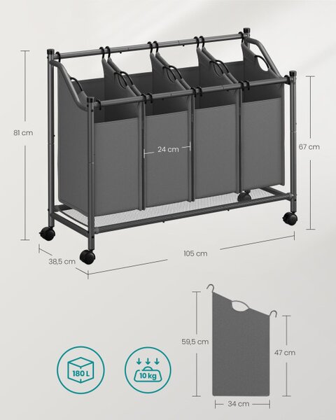 Prádelní koš 180L RLS103G01