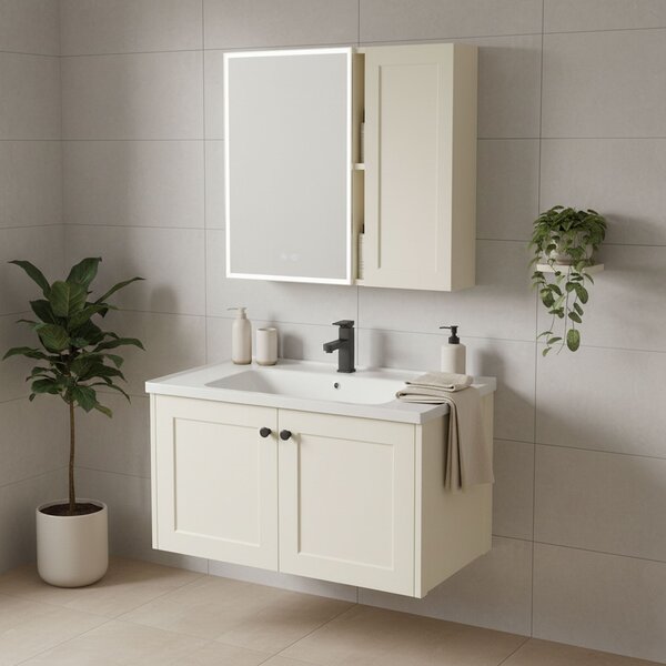 Sada koupelnového nábytku s umyvadlem Monti 60cm Creme