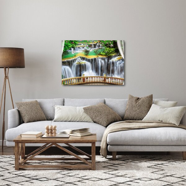 Obraz - Výhled na kouzelné vodopády (70x50 cm)