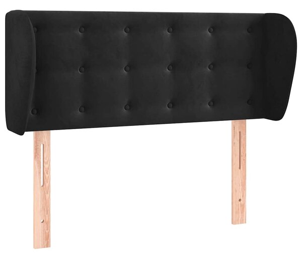 Čelo postele typu ušák černé 83x23x78/88 cm samet 3117610