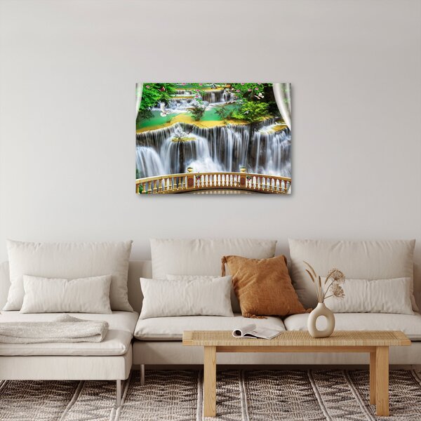 Obraz - Výhled na kouzelné vodopády (70x50 cm)