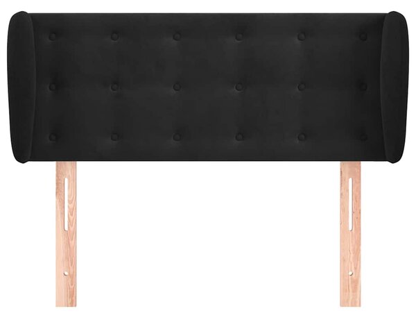 Čelo postele typu ušák černé 83x23x78/88 cm samet 3117610