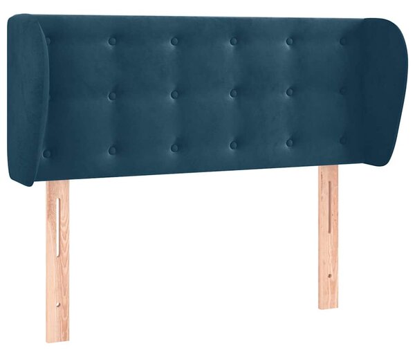 Čelo postele typu ušák tmavě modré 83x23x78/88 cm samet 3117612
