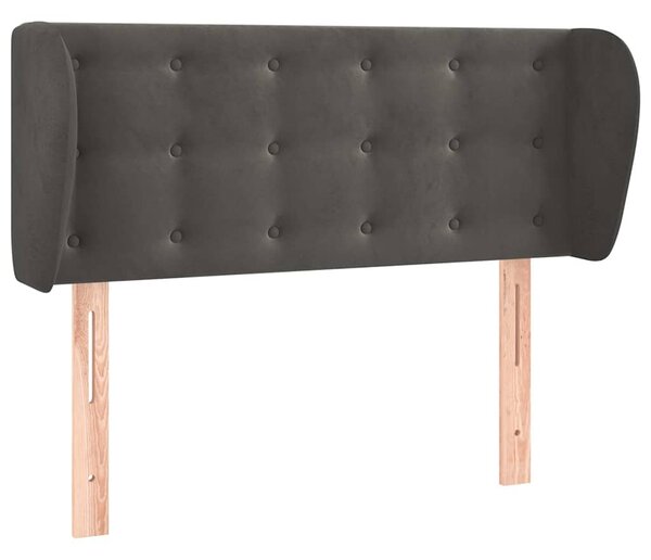 Čelo postele typu ušák tmavě šedé 83x23x78/88 cm samet 3117609