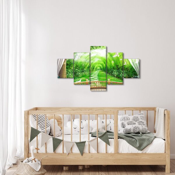 Obraz - Výhled na tropickou zahradu (125x70 cm)