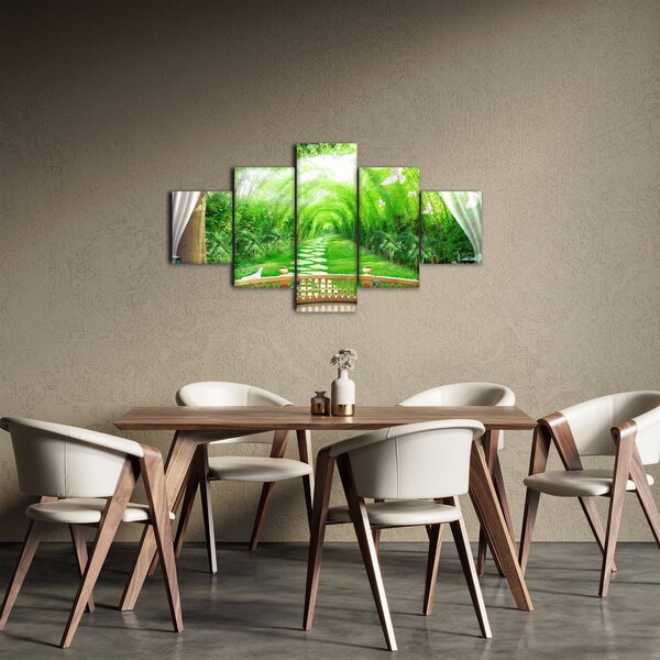 Obraz - Výhled na tropickou zahradu (125x70 cm)