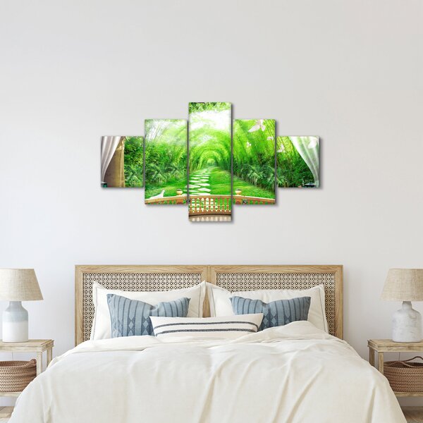 Obraz - Výhled na tropickou zahradu (125x70 cm)