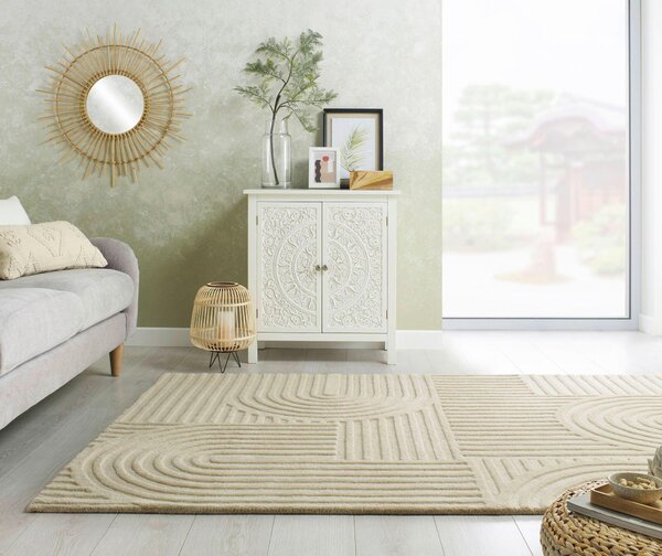 VLNĚNÝ KOBEREC, 170/120 cm přírodní barvy Flair Rugs - Online Only koberce & rohožky, Online Only