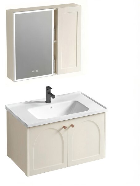 Sada koupelnového nábytku s umyvadlem Denver 80cm Creme