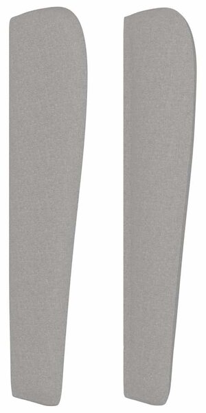 Čelo postele typu ušák světle šedé 147x23x118/128 cm textil 3117674