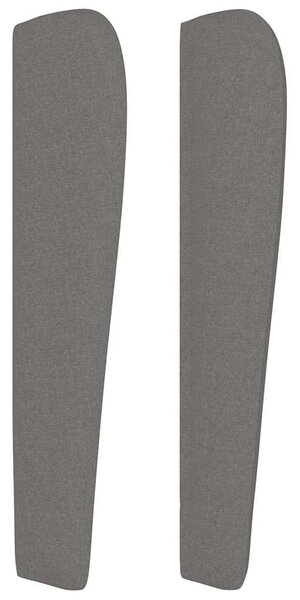 Čelo postele typu ušák tmavě šedé 203x23x118/128 cm textil 3117839