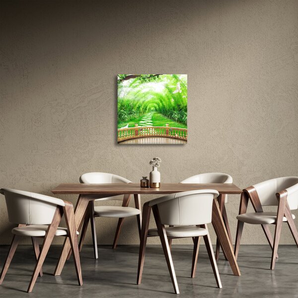 Obraz - Výhled na tropickou zahradu (30x30 cm)